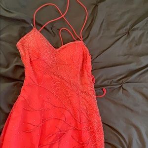 Coral prom dress